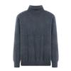 Suéter 100% Caxemira Masculino, Casual de Negócios, Gola Alta, Ajuste Slim, Tricô Base, Manga Longa, Suéter Quente
