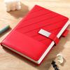 Cuaderno sencillo de cuero A5 con hebilla, bloc de notas para oficina, diario grueso con grabado de logotipo personalizado