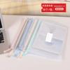 Bolsa de malla con cremallera A4 transfronteriza, bolsa para documentos, bolsa para materias, almacenamiento por clasificación, transparente para estudiantes, impermeable, bolsa de archivo, malla