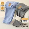 Calças quentes infantis para meninas, calças de veludo alemão para outono, espessadas para outono e inverno, roupa íntima, calças de base de seda e lã, calças de pelúcia de algodão para meninos