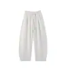 Calça de moletom feminina estilo high street americano, novo modelo outono 2026, calça esportiva casual solta, calça versátil de perna larga comprida