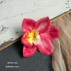 Flor de Simulación Impresión 3D Cabeza de Flor de Orquídea Celebridad de Internet Souvenir Tocado Decoración de Ropa Exquisitos Accesorios de Flores Falsas Venta al por Mayor