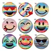 Parches Bordados de Corazón de Colores Moda DIY Accesorios para Ropa Parche Parches Etiquetas de Cuero Insignias Bordadas de Cara Sonriente En Stock