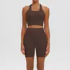 Deportes Transfronterizos Running Fitness Espalda Bonita Sujetador Alta Elasticidad Transpirable Amigable con la Piel Levantamiento de Glúteos Shorts de Yoga Conjunto de Yoga para Mujeres