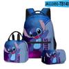 Produto Transfronteiriço 3D Novo: Conjunto de Três Peças - Mochila Estudantil com Estampa de Desenho Animado, Lancheira e Estojo - Mais Estiloso Que Você!