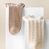 Calcetines de Burbujas, Calcetines Cortos para Mujer, Calcetines Finos Tipo Barco para Primavera y Verano, Calcetines Cortos Transpirables con Rayas y Diseño Hueco Estilo Coreano con Volantes y Borde de Encaje