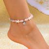 Pulsera de Concha de Estrella de Mar de Grava Estilo Vacaciones Oceánicas Transfronteriza Pulsera de Concha de Playa de Verano Pequeña y Fresca Cadena para el Pie