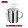 Acero Inoxidable 304 Taza de Camping al Aire Libre Picnic Estilo Industrial Taza de Cerveza Taza de Doble Pared Taza para Café Bebidas Frías Portátil