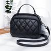 Bolso Negro de Piel Genuina para Mujer 2026 Nueva Moda Acolchado Gran Capacidad Bolso de Mano para Mujer Piel de Vaca de Primera Capa Bolso Cruzado