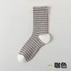 Meias Femininas de Algodão Penteado Macio Mosaico Meia-Calça Sem Fio, Estilo Japonês, Malha Simples, Respirável, Antiodor, Absorvente de Suor, Novo Modelo de Verão