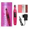 Polidor de Unhas Elétrico Transfronteiriço Recarregável por USB Portátil Caneta Polidora de Unhas Ferramenta de Manicure Portátil para Polir Unhas