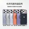 Adecuado para funda de teléfono móvil Apple 18Pro, Disipación de calor con sensación de piel, Succión magnética, Marco estilo armadura para iPhone 17, 16 Anticaídas, 5 Fundas Rígidas