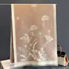 Chal artístico de diente de león y mariposa, doble uso, doble cara, adecuado para oficinas con aire acondicionado, se puede usar como bufanda cálida para otoño e invierno