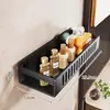 Estante de almacenamiento para baño, organizador de baño de pared sin taladro, bandeja de pared para inodoro, lavabo, lavado de manos y área de ducha