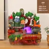 Adorno de Cascada de Rocalla Creativa Xintianquan con Agua Circulante, Decoración de Escritorio de Oficina, Bola de Feng Shui para Atraer Riqueza, Regalo de Inauguración de Casa
