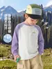 Camiseta de Manga Longa de Algodão Puro para Meninos Europeus Estilo Primavera e Outono 2026 Nova Blusa para Crianças de Meia-Idade e Mais Velhas Roupas de Outono para Bebês