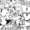 116 Peças de Adesivos de Ilustrações Autodesenhadas de Qianxi para Decorar Capas de Celular e Cadernos