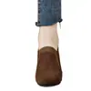 Plataforma de Venda Quente Bico Redondo Loafers Femininos Outono 2026 Novo Estilo Couro Fosco Confortável Elástico Solado Macio Slip-on Sapatos Femininos