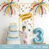 Tela Colgante para el Primer Cumpleaños de Niño, Escena de Pastel y Globos, Decoración, Ambiente, Accesorios para Fotos, Set de Fiesta
