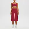 Nuevo Estilo Espalda Cruzada Cuello Colgante Yoga Espalda Bonita Sujetador de Espalda Alta Secado Rápido Casual Pantalones Capri Correr al Aire Libre Conjunto de Ropa para Yoga