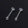 Clavos de Hueso de Oreja Rosca Transparente de Silicona Invisible para Dormir Sin Quitarse los Agujeros de la Oreja para Prevenir el Cierre 1.2mm Cuidado de la Oreja Clavos de Oreja y Aretes