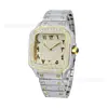 Al por mayor en stock Relojes de Acero para Hombre de Lujo Europeos y Americanos con Moissanita Pura, Relojes Mecánicos de Moissanita, Relojes de Pulsera Impermeables con Diamantes Completo