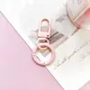 Llavero de color macarrón, accesorios de joyería DIY, colgante de color caramelo, hebilla de puerta, llavero de anilla de resorte, adornos colgantes de color