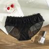 Ropa interior negra para mujer, sexy, de encaje, con huecos en la cadera, de algodón, de cintura baja, fabricantes de ropa interior