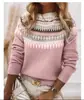 Colección de otoño e invierno transfronteriza de Amazon: Sudaderas y suéteres de cuello redondo para mujer con estampados misteriosos de tótems tribales antiguos