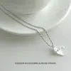 Diseño Sencillo de Nicho Collar de Perla Gato Pequeño Concha Lujo Ligero Alta Gama Moda Temperamento Versátil Exquisita Cadena para Clavícula