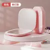 Mini espejo de maquillaje LED con luz, espejo compacto plegable de mano, espejo de aumento para belleza, espejo de viaje portátil con luz de relleno