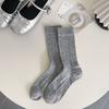 Calcetines calcetines de tubo miu calcetines apilados para dama lazo oscuro verano delgados transpirables lindos calcetines dulces