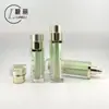Set de Cosméticos Botella Acrílica de Alta Capacidad Verde Degradado Botella Cuadrada de Crema Botella de Loción Material de Empaque para Producto de Cuidado de la Piel