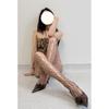 Medias de Rejilla para Piernas de Chica Sexy Caliente Tejido Irregular Trenzado Calcetines de Red Anti-Enganche
