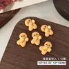 Outono Inverno Natal Homem de Gengibre Decorações para Unhas Urso Fofo de Desenho Animado Cachorrinho Boneco de Neve Acessórios de Unhas Vestíveis de Natal