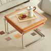 Mesa de centro medieval personalizada del mismo estilo con acabado Wabi-Sabi, color madera, estilo retro, para sala de estar, de vidrio, para casa, apartamento pequeño, mesa auxiliar combinada