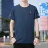 Camiseta de Manga Curta de Seda de Gelo Scarecrow para Homens 2025 Verão Novo Estilo Esportiva Casual Respirável Tamanho Grande Tendência de Roupas de Secagem Rápida para Homens