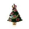 Set de Broches Navideños con Diseños de Muñeco de Nieve, Árbol de Navidad, Reno y Corona, Adornado con Diamantes, para un Ambiente Festivo y como Accesorio