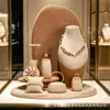Nuevo Soporte de Exhibición de Joyería Color Matcha Soporte para Anillos Collares Pendientes Soporte de Exhibición de Adornos de Princesa Accesorio para Fotografía de Joyería
