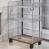 Estante de Almacenamiento para Baño, Carrito Pequeño de Pie, Estante de Almacenamiento Móvil Multicapa para Balcón para Detergente para Ropa y Gel de Ducha