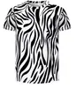 Camiseta de Manga Corta para Hombre de Moda Veraniega, Patrón de Rayas de Venta Caliente Europea y Americana, Impresión Digital 3D, Camisa de Secado Rápido