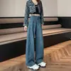 Jeans de Pierna Ancha Scimitar para Mujer Primavera y Otoño 2025 Nuevos de Cintura Alta Sueltos Adelgazantes Súper Populares Pantalones Rectos Banana