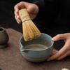 Juego de té matcha de gres de estilo japonés con cambio de horno, hilo, tazón de matcha, accesorios para la ceremonia del té