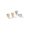 Pendientes Pequeños de Frijol con Aguja de Plata 925 Pendientes Pequeños de Frijol de Acacia de la Suerte Diseño Sencillo de Nicho Sentido de Oído Accesorios para Orejas