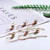 Accesorios para Joyería DIY con Cuentas, 100 Piezas/Paquete, Ganchos para Pendientes, Broches de Hierro, Electroplateados, Multicolor, Materiales Hechos a Mano