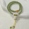 Nuevo Pulsera de Vidrio con Cuentas Apiladas de Doble Capa Estilo Chino Danza del León para Hombres y Mujeres Pulsera Retro Alto Valor de Belleza Accesorios de Pulsera Antiguos
