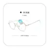 Al por mayor 11942 Moda Ultraligero Retro No Magnético Metal Gafas Montura Finamente Tallada Inserto Núcleo Pata de Espejo Chapado IP