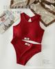 Conjunto de Sujetador Deportivo Francés Ropa Interior Sexy Versátil Bragas Transpirable Para Usar Por Fuera Espalda Hueca Belleza Conjunto de Dos Piezas