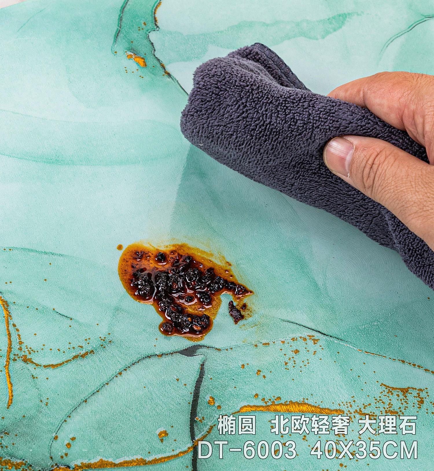 DT-6003  40X35CM 椭圆  北欧轻奢 大理石 