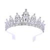 Corona de novia transfronteriza, corona de aleación con diamantes de imitación, tocado para fiesta de cumpleaños, nueva diadema de reina, venta al por mayor de fábrica